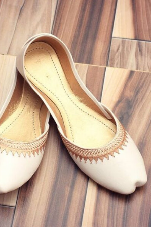 white Khussa Shoes