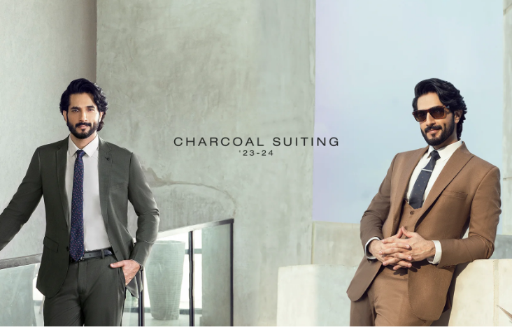 Men's Clothing Brand Charcoal Suiting