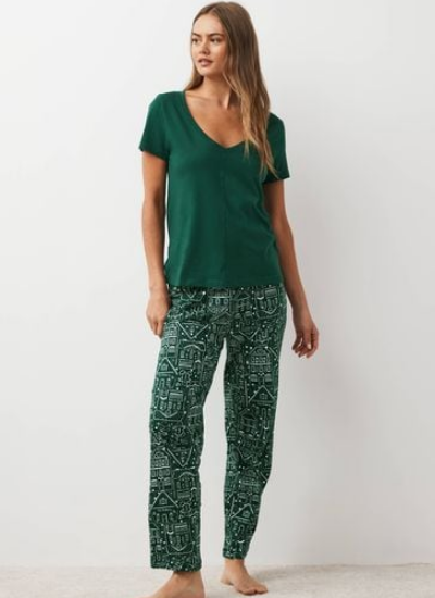 Western Clothing Brands Green Top and Green Payjama